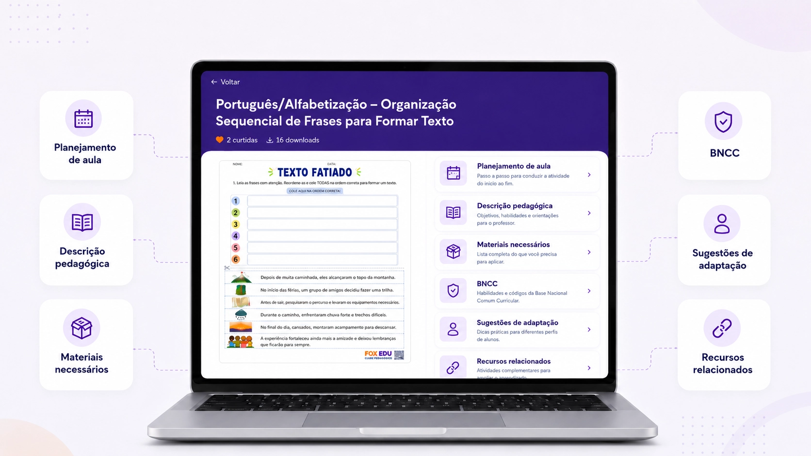 Atividade pedagógica com planejamento